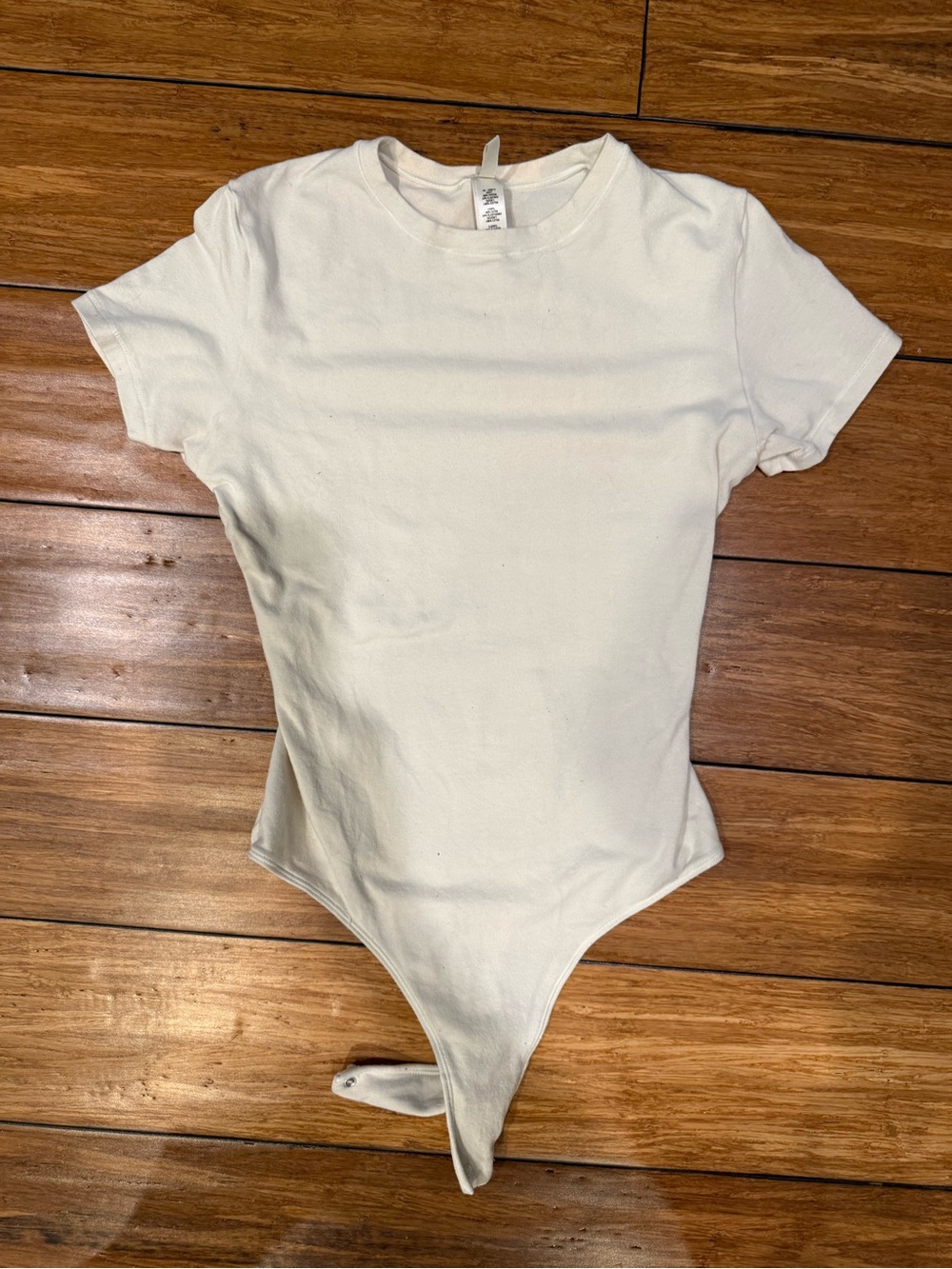 SKIMS Short Sleeve Crewneck Bodysuit in White
